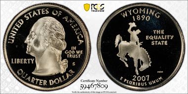 2007-S 25C Wyoming PR69DCAM