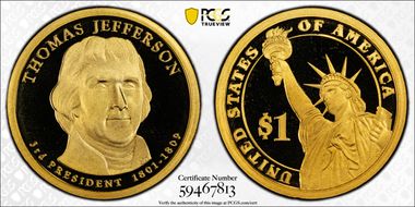 2007-S $1 Thomas Jefferson PR69DCAM