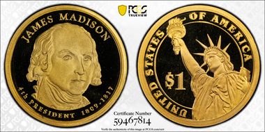 2007-S $1 James Madison PR69DCAM
