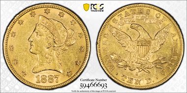 1887-S $10 AU53