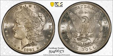 1881-S $1 MS66