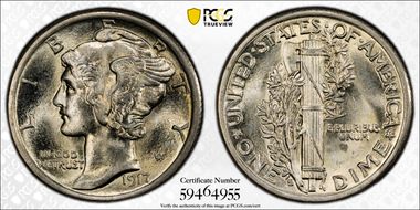 1917-S 10C MS66FB