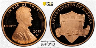 2019-W 1C Shield PR67DCAM
