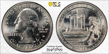 2019-W 25C American Memorial NP MS62