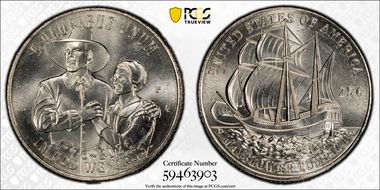 2026-P 25C Mayflower Compact MS66