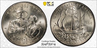 2026-P 25C Mayflower Compact MS66