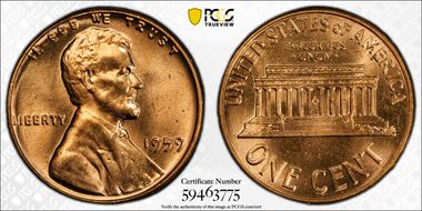 1959 1C MS65RD