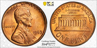 1963 1C MS64RD