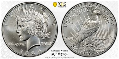 2024 $1 Peace Dollar MS68