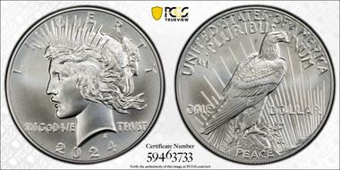 2024 $1 Peace Dollar MS70