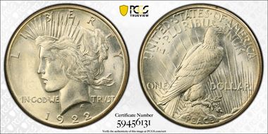1922-S $1 MS66