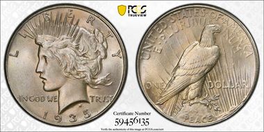 1935 $1 MS66
