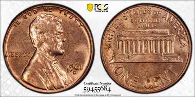1961-D 1C MS63RD