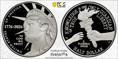 2026-S 50C Enduring Liberty Ag PR70DCAM