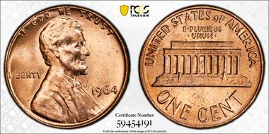 1964 1C MS65RD