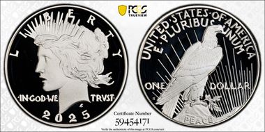 2025-S $1 Peace Dollar PR70DCAM