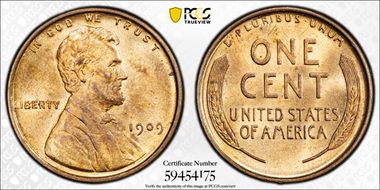 1909 1C Lincoln MS63RD