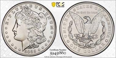 2025 $1 Morgan Dollar MS69
