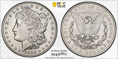 2025 $1 Morgan Dollar MS70
