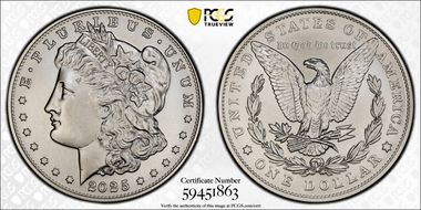 2025 $1 Morgan Dollar MS70