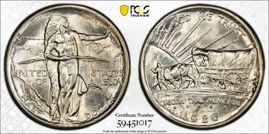 1926 50C Oregon MS65