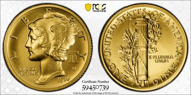 "1916" W (2026) 10C Mercury Au w/ Liberty Bell 250 Privy First Strike SP70