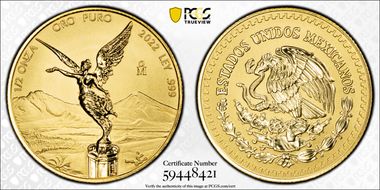 2022-Mo 1/2 oz Libertad Au Rev PR PR70