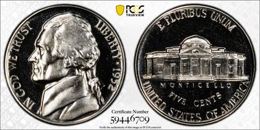 1952 5C Re-Engraved Obv Design FS-402 PR68