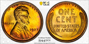 1927 1C MS67+ RD