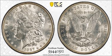 1887 $1 MS62