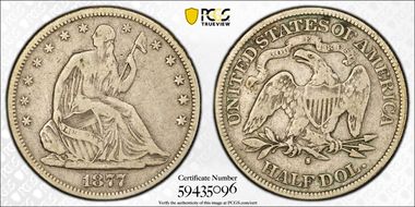1877-S 50C VF25