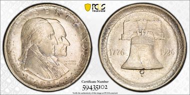 1926 50C Sesquicentennial MS63