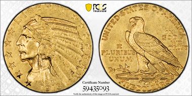 1913 $5 AU53