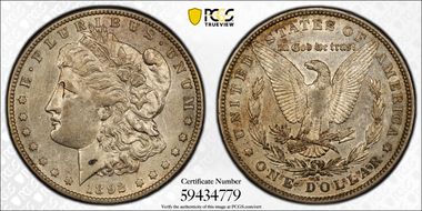 1892-S $1 VAM 14 Doubled Date XF45