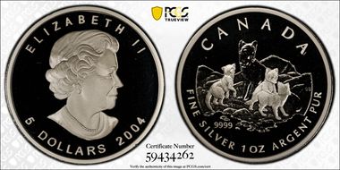 2004 $5 Arctic Fox PR70DCAM