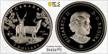 2009 $5 Canadian-Japanese Relations 80th Anniversary PR69DCAM
