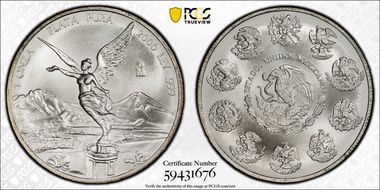 2000-Mo Onza Libertad Ag MS69