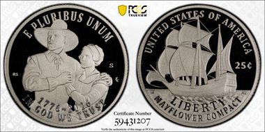 2026-S 25C Mayflower Compact Ag PR69DCAM