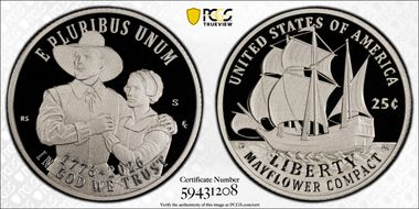 2026-S 25C Mayflower Compact Ag PR70DCAM