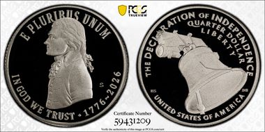 2026-S 25C Declaration of Independence Ag PR70DCAM