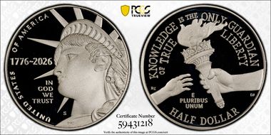 2026-S 50C Enduring Liberty Ag PR70DCAM