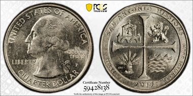 2019-P 25C San Antonio Missions NP AU55