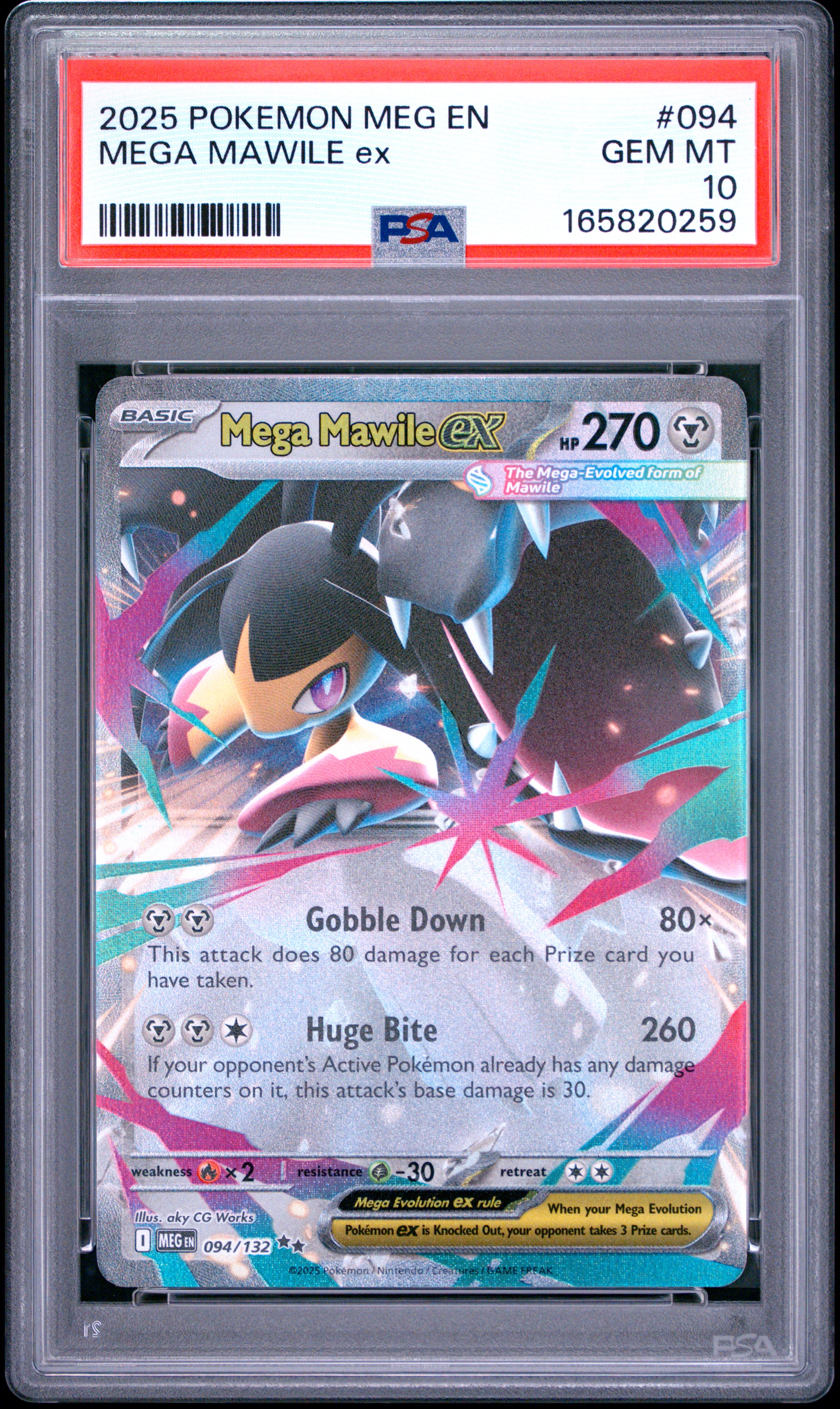 2025 #094 Mega Mawile EX PSA 10 Meg EN-Mega Evolution