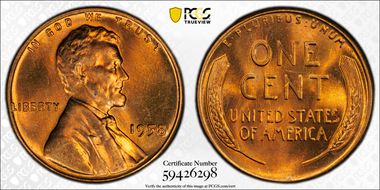 1958 1C MS65RD