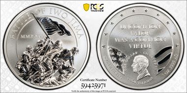 2024 $1 Battle of Iwo Jima Ag MS70