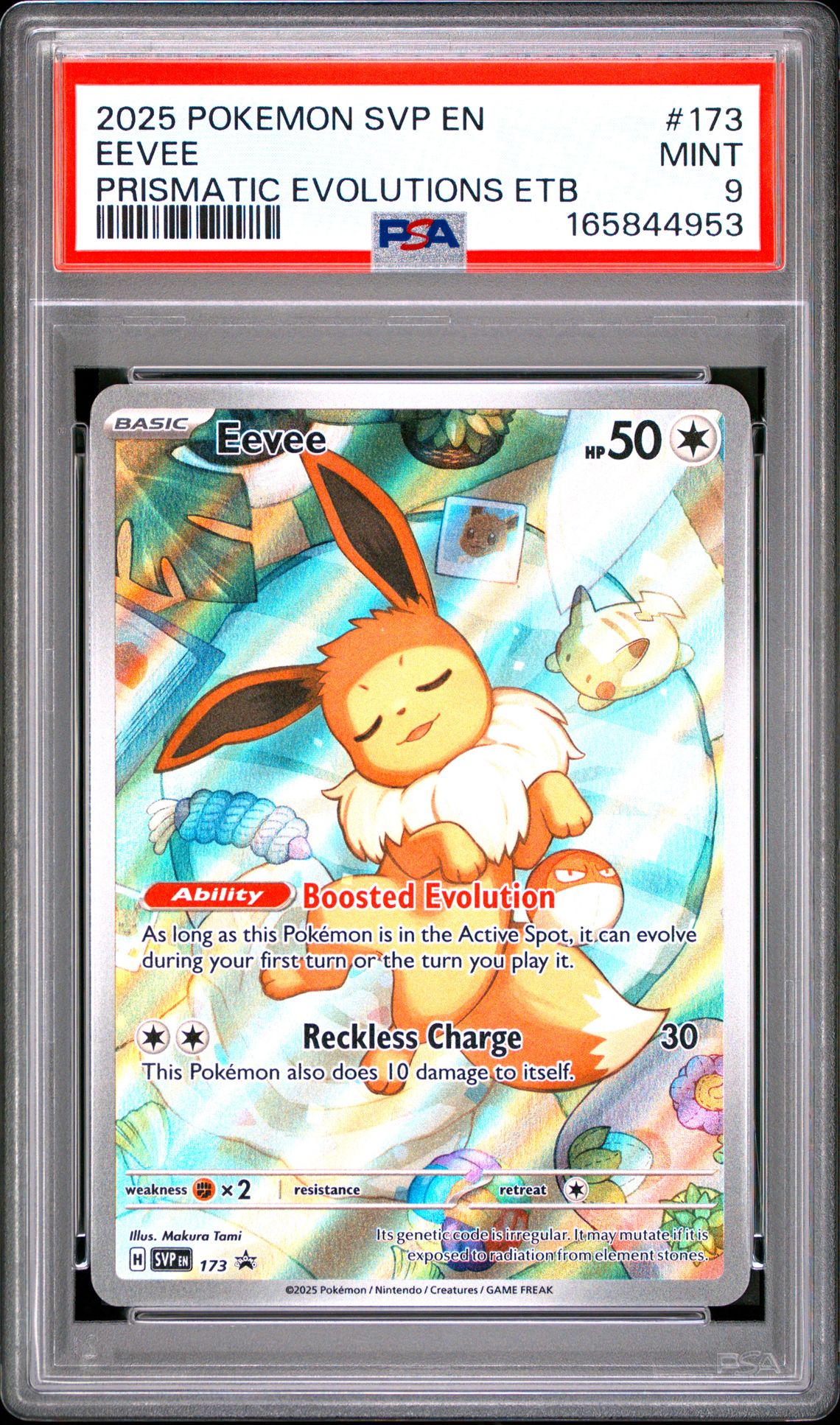 2025 Pokemon Svp En-Sv Black Star Promo Eevee #173 (Prismatic Evolutions Etb) Mint 9 front