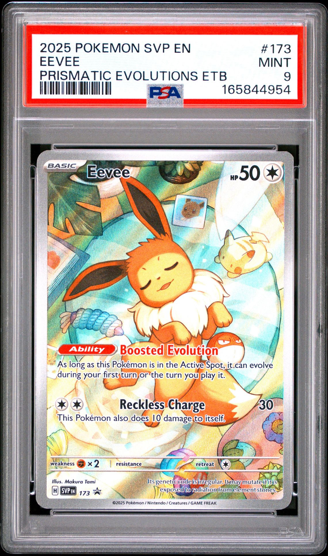 2025 Pokemon Svp En-Sv Black Star Promo Eevee #173 (Prismatic Evolutions Etb) Mint 9 front