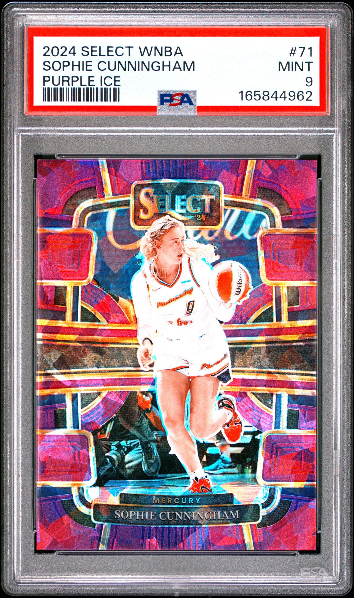 2024 Panini Select Wnba Sophie Cunningham #71 (Purple Ice) Mint 9 front