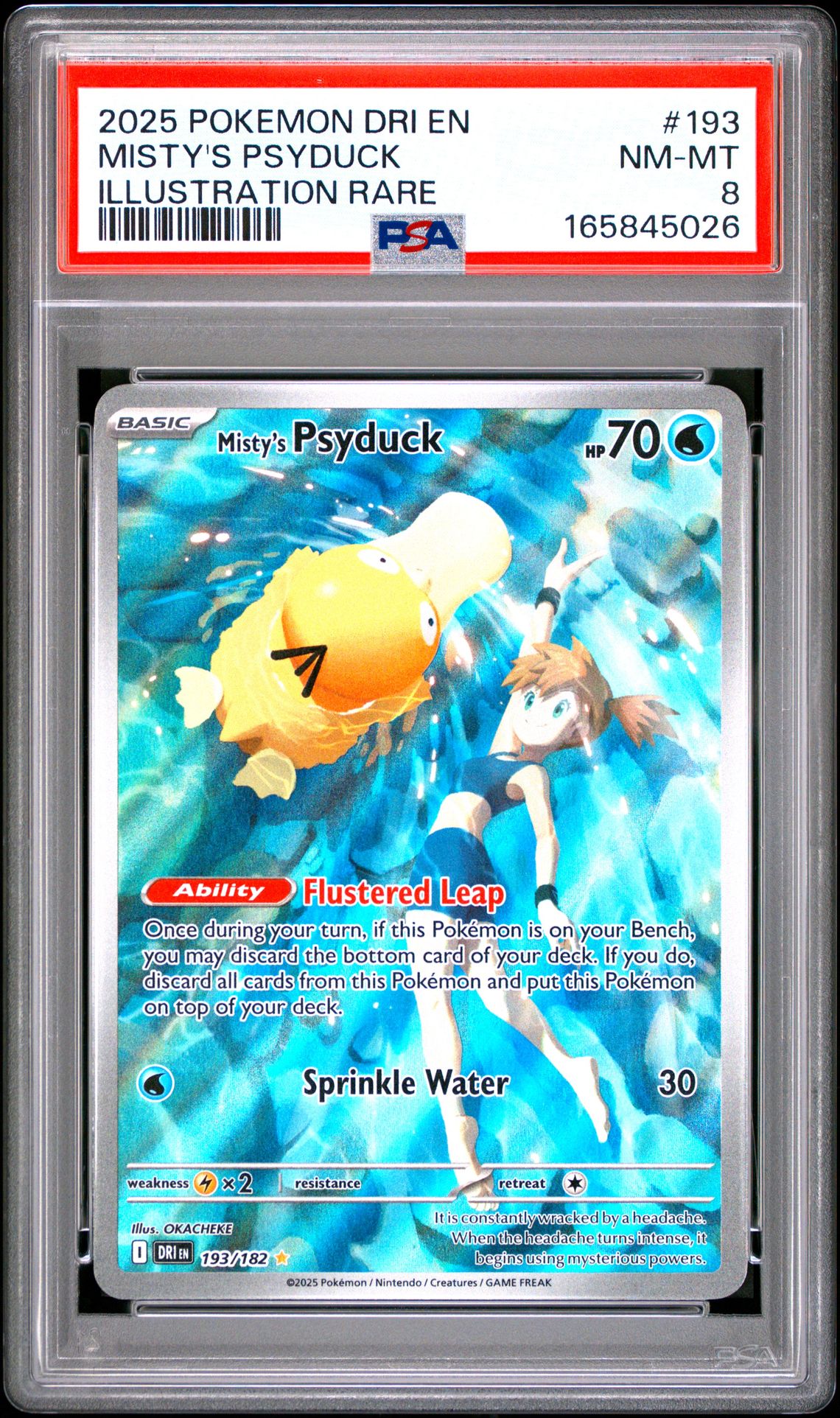 2025 Pokemon Dri En-Destined Rivals Misty's Psyduck #193 (Illustration Rare) Nm-Mt 8 front