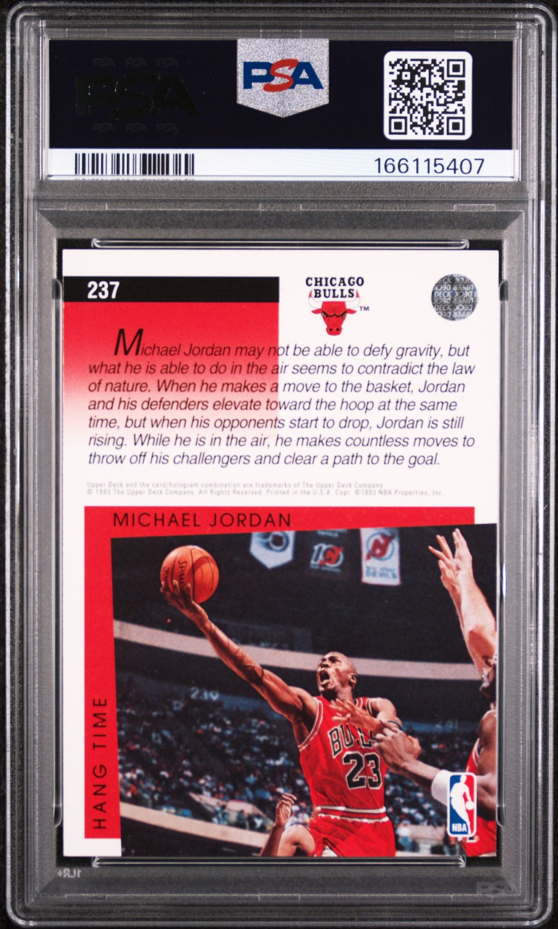 1993 Upper Deck Michael Jordan #237 Mint 9 back
